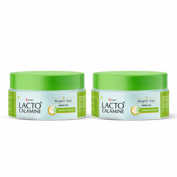 Lacto Calamine Night Gel - No Parabens | No Sulphates | 50G X Pack Of 2