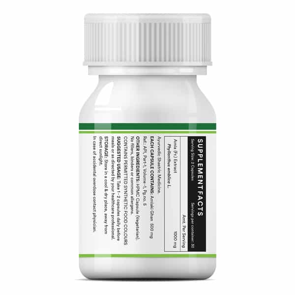 Inlife Natural Vitamin C Amla Extract For Immunity For Men Women Supplement -60 Vegetarian Capsules