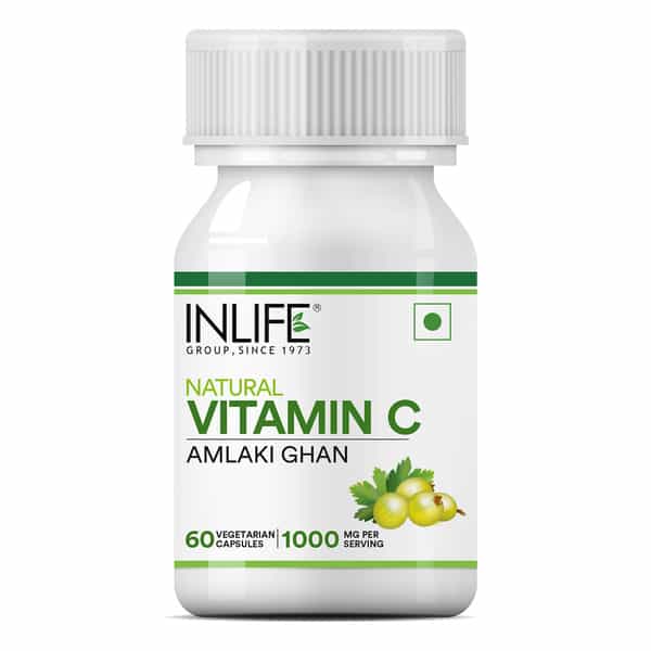 Inlife Natural Vitamin C Amla Extract For Immunity For Men Women Supplement -60 Vegetarian Capsules