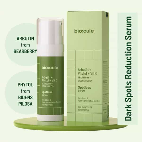 Biocule Spotless Vitamin C Face Serum With Natural Arbutin+Phytol For Dark Spot & Hyperpigmentation