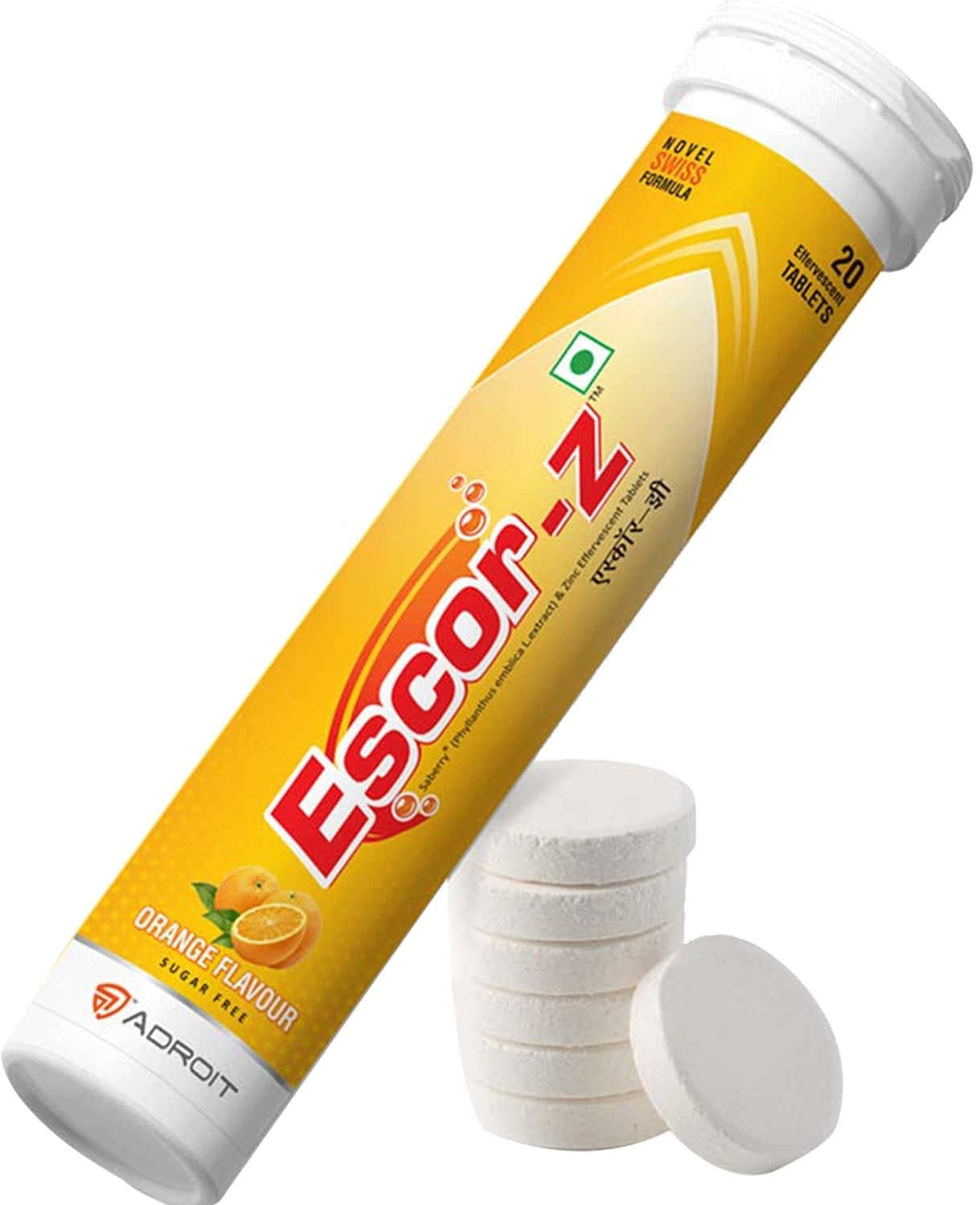 Buy ESCORZ EFFERVESCENT TABLETS ORANGE FLAVOR 20 EFFERVESCENT
