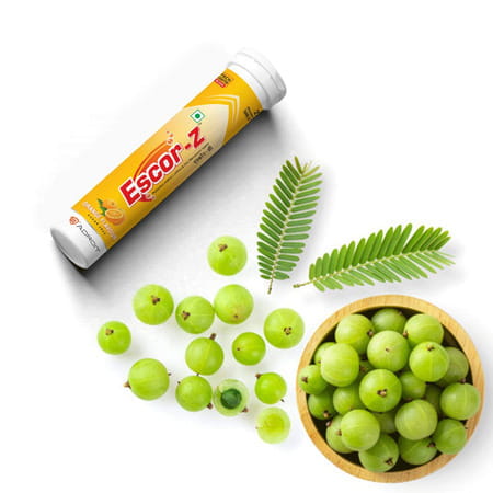 Escor-Z Effervescent Tablets| Orange Flavor| 20 Effervescent Tablets (Pack Of 3)