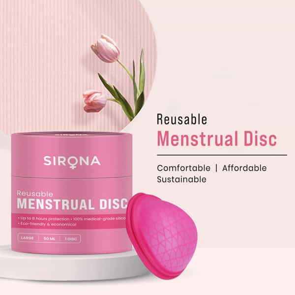 Sirona Reusable Menstrual Cup Disc For Women - Large -1 Unit