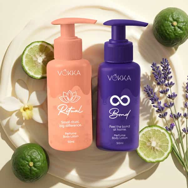 Vokka Ritual & Bonds Perfume Body Lotion Combo 50Ml X 2 | Vanilla Orchid & Warm Woody Fragrance