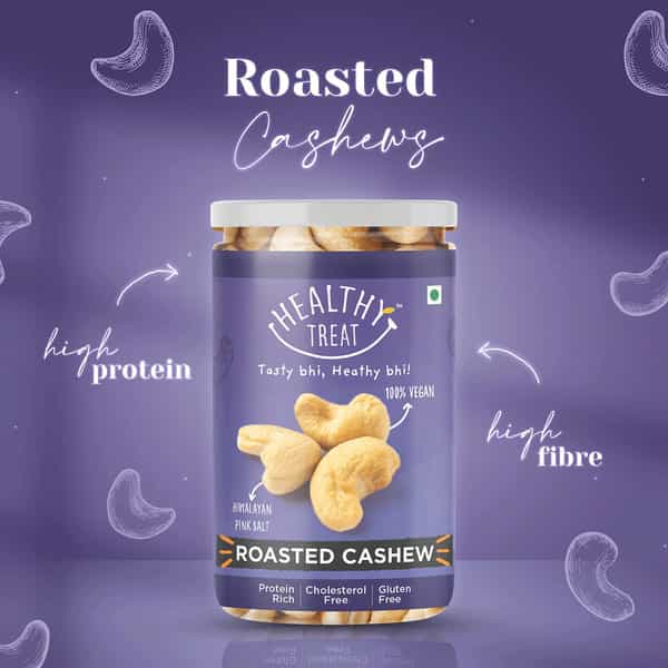 Healthy Treat Premium Roasted Cashew 400Gm - Pack Of 2 - 200 Gm Each