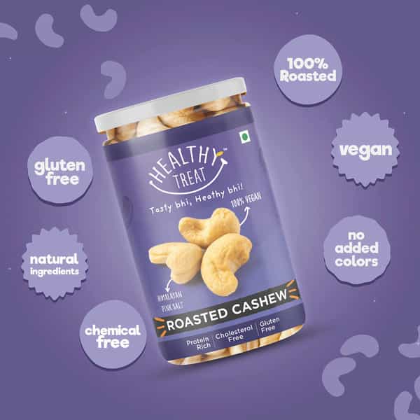 Healthy Treat Premium Roasted Cashew 400Gm - Pack Of 2 - 200 Gm Each