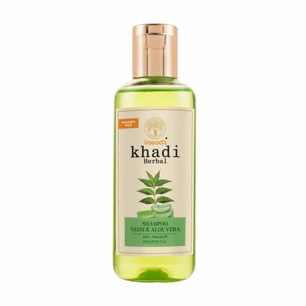 Khadi Pure Herbal Neem & Aloevera Shampoo - 210Ml