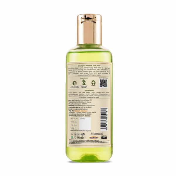 Khadi Pure Herbal Neem & Aloevera Shampoo - 210Ml