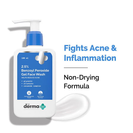 The Derma Co 2.5% Benzoyl Peroxide Gel Face Wash - 100Ml