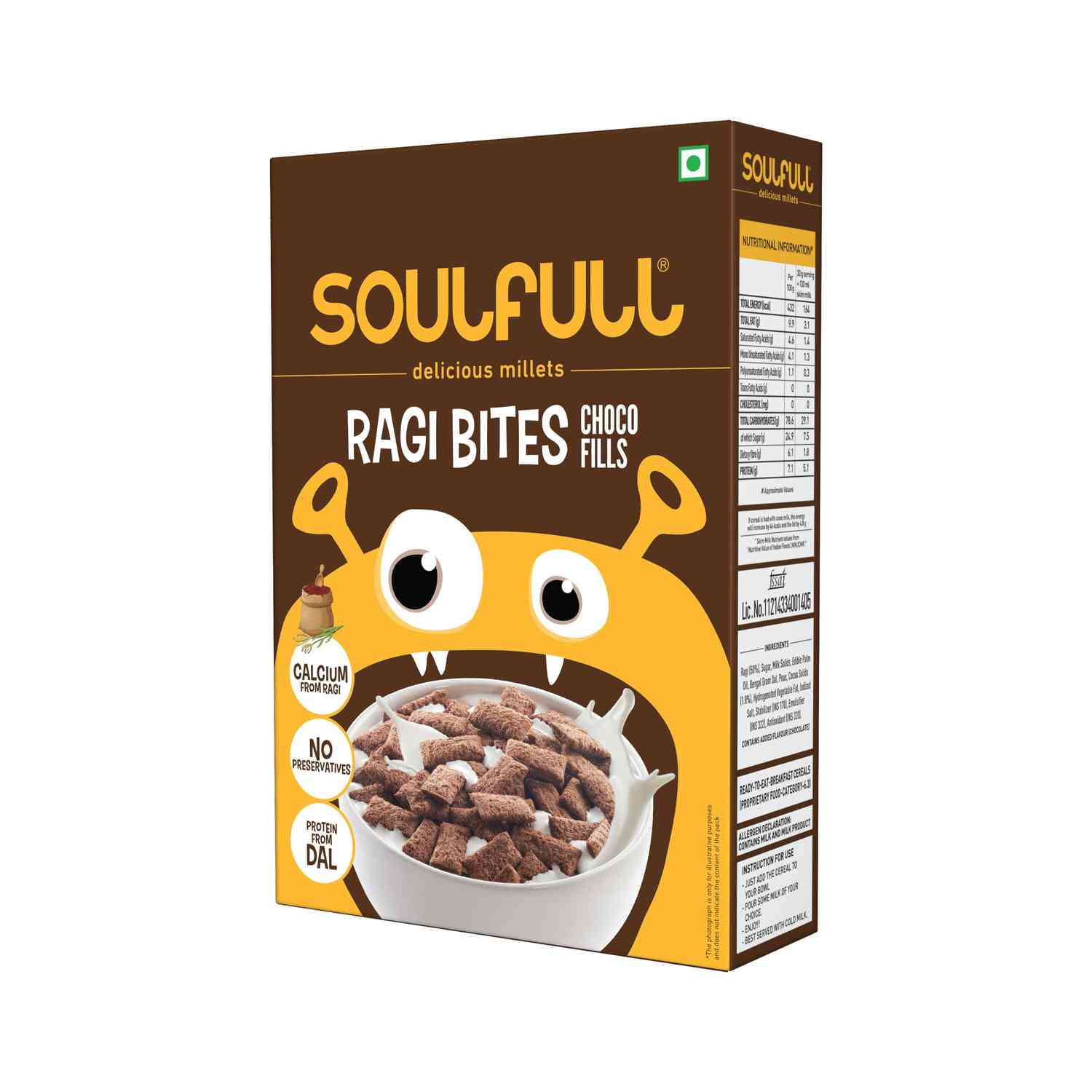 Buy Soulfull Ragi Bites Choco Fills Health Food Box Of 500 G Online at