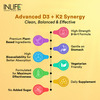 Inlife Vitamin D3 K2 Supplement | Derived From Lichen (Plant Based) & Vitamin K2 (Mk7) | Veg - 60N