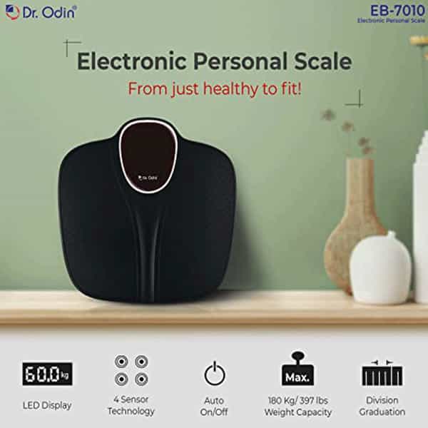 Dr. Odin Electronic Personal Scale Black-Eb-7010