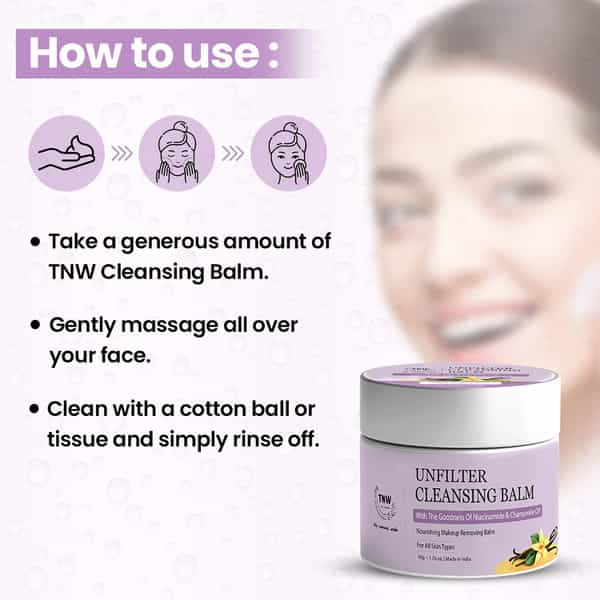 Tnw The Natural Wash Unfilter Cleansing Balm | Makeup Remover & Deep Cleanser 50 Gm