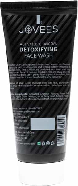 Jovees Activated Charcoal Detoxifying Face Wash Smooth & Supple Skin - 120 Ml