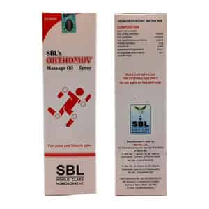 Sbl Orthomuv Massage Oil Spray 60 Ml Pack Of 2