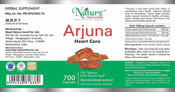 Naturz Ayurveda Arjuna 700 Capsules Value Pack Of 2