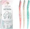 Azah Feather Touch Face & Eyebrow Razor (Women)|Scratch Free Facial Hair Removal|Soft Hair|3X Pack