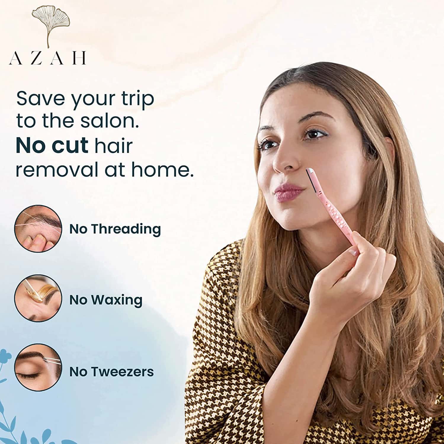 Buy AZAH FEATHER TOUCH FACE & EYEBROW RAZOR (WOMEN)SCRATCH FREE FACIAL