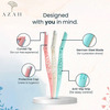 Azah Feather Touch Face & Eyebrow Razor (Women)|Scratch Free Facial Hair Removal|Soft Hair|3X Pack