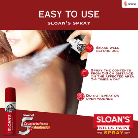 Sloan'S Kills Pain Quick Action Long Last Relief- 55gm Pack Of 3 Spray