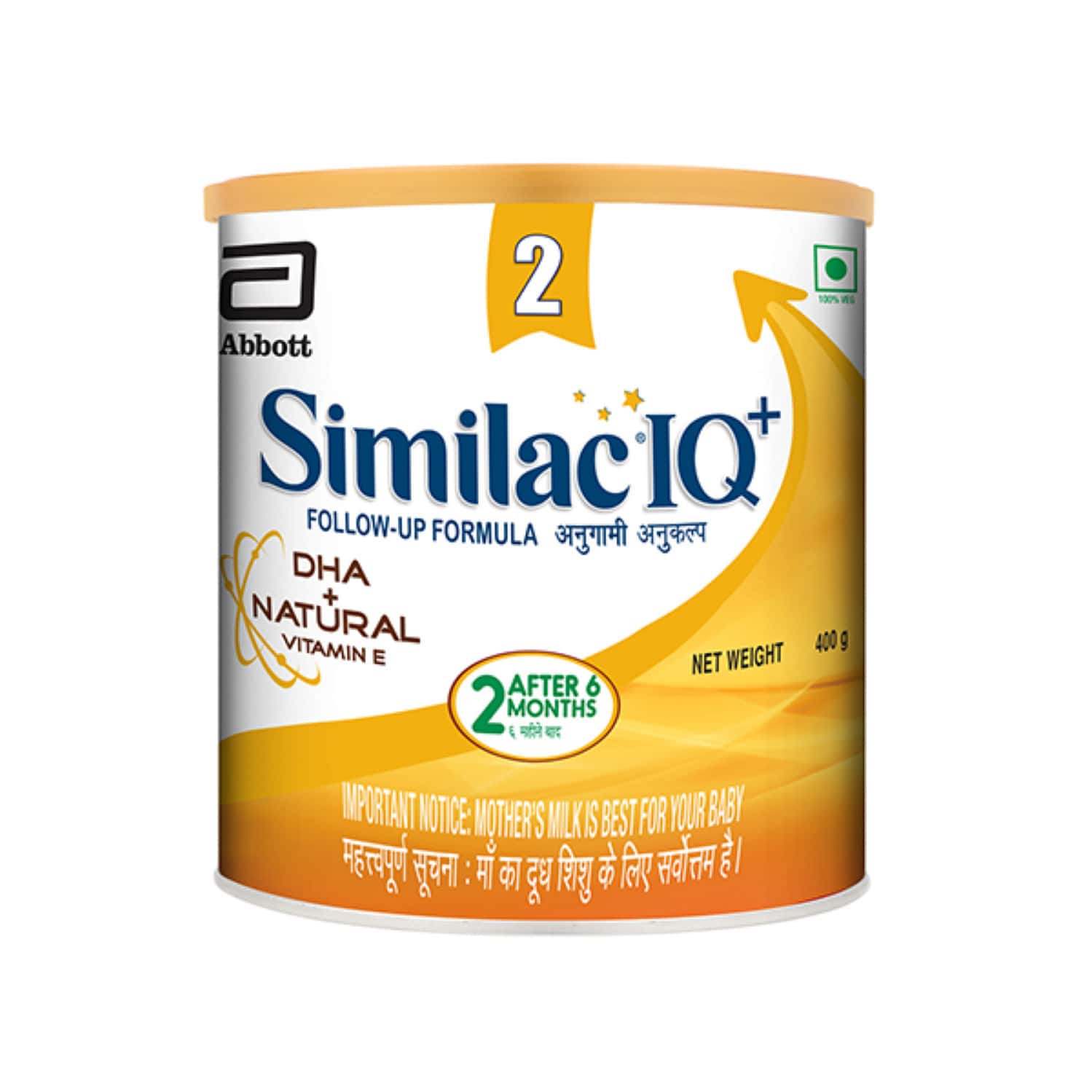 Similac Iq+ Baby Food Stage 2 Follow-up Formula With Dha + Natural Vitamin E (after 6 Mon) - 400 Gm
