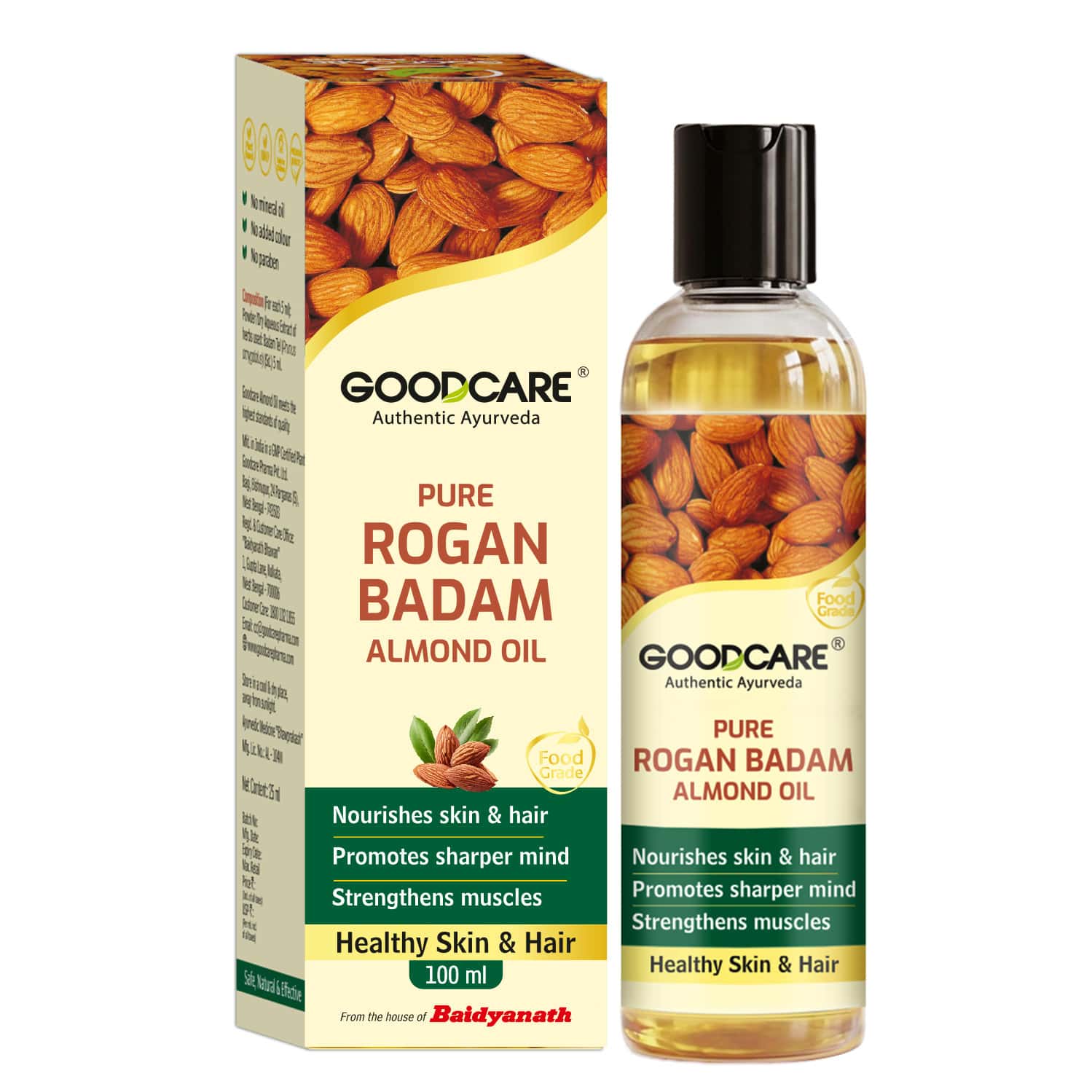 Goodcare Pure & Natural Premium Sweet Almond Oil (rogan Badam) For Body | Skin & Hair