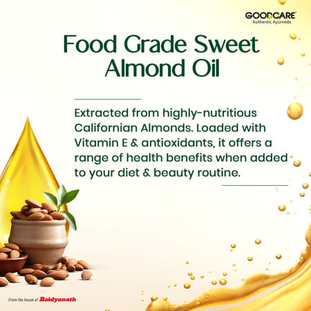 Goodcare Pure & Natural Premium Sweet Almond Oil (Rogan Badam) For Body | Skin & Hair