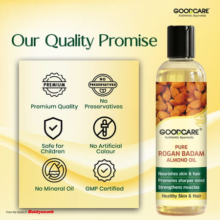 Goodcare Pure & Natural Premium Sweet Almond Oil (Rogan Badam) For Body | Skin & Hair