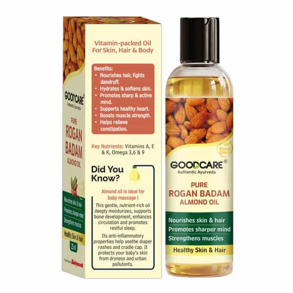 Goodcare Pure & Natural Premium Sweet Almond Oil (Rogan Badam) For Body | Skin & Hair
