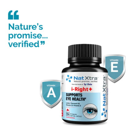 Natxtra Iright For Healthy Eye With Lutin & Flaxseed Extract-1 (60 Capsules)