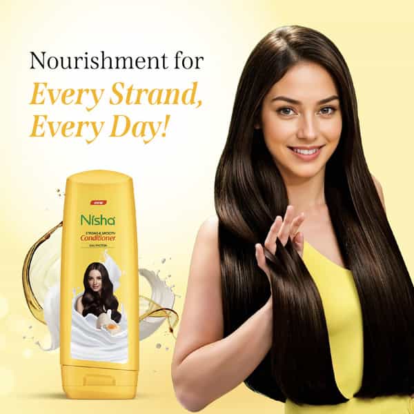 Nisha Egg Protein Conditioner 180Ml | For Strong & Smooth Hair | Dry & Frizzy Hair Solution
