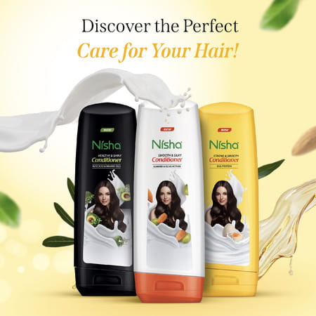 Nisha Egg Protein Conditioner 180Ml | For Strong & Smooth Hair | Dry & Frizzy Hair Solution