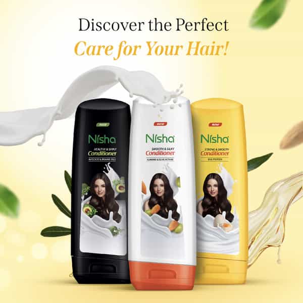 Nisha Egg Protein Conditioner 180Ml | For Strong & Smooth Hair | Dry & Frizzy Hair Solution