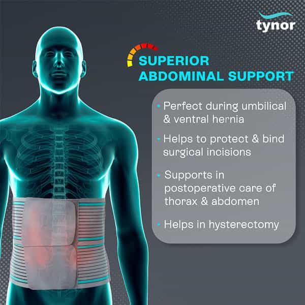 Tynor Abdominal Belt Grey Small 1 Unit