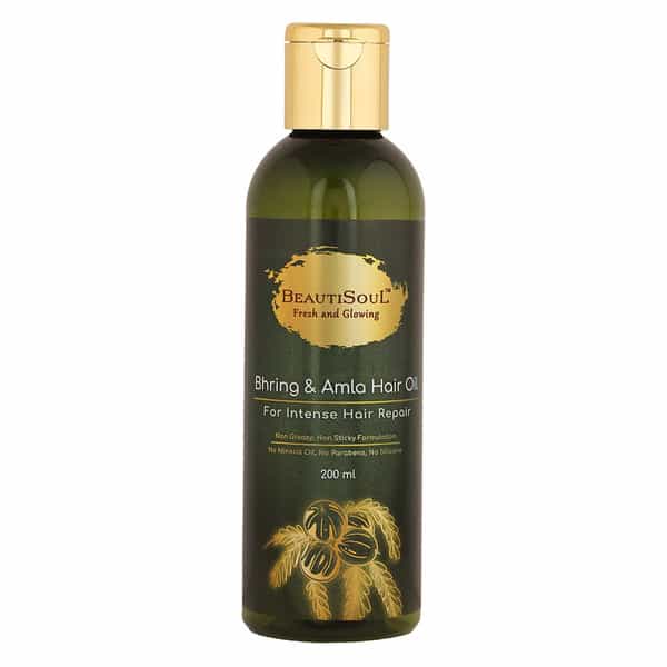 Beautisoul Bhring & Amla Hair Oil For Intense Hair Repair | Long & Thick Hair | Unisex | 200Ml