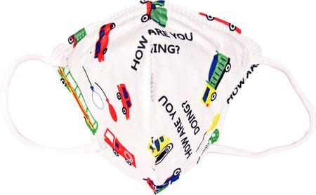 Advind Healthcare Smog Guard N95 Kids Mask Without Valve (4-12 Years Kids) - Truck Print Pack Of 5