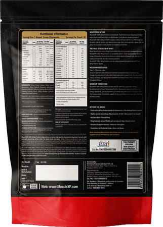 Musclexp 100% Whey Protein Fruit Berry Flavour 1kg Pouch (2.2 Lb) X Pack Of 2