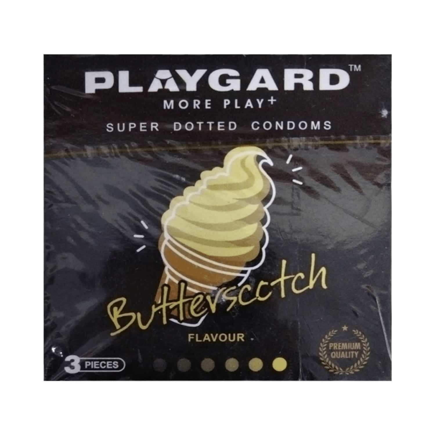 Playgard More Play+ Butterscotch Flavour Super Dotted Box Of 3 Condoms