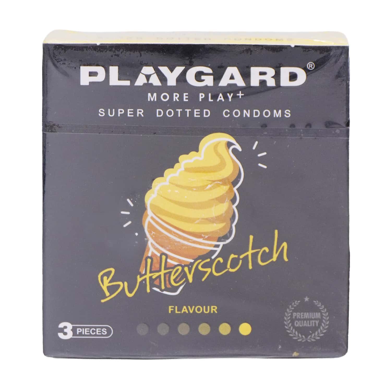 Playgard More Play+ Butterscotch Flavour Super Dotted Box Of 3 Condoms