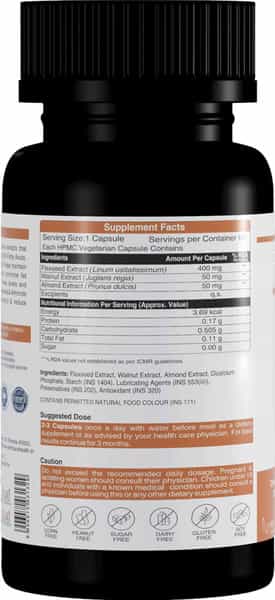 Herbs & Health - Omega 3+6+9 |Veg Source Of Omega|60 Capsules