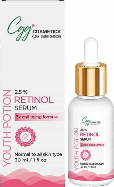 Cgg Cosmetics Retinol 2.5%- Hyaluronic Acid- Niacinamide & Aloe Vera Facial Serum - Wrinkle Serum