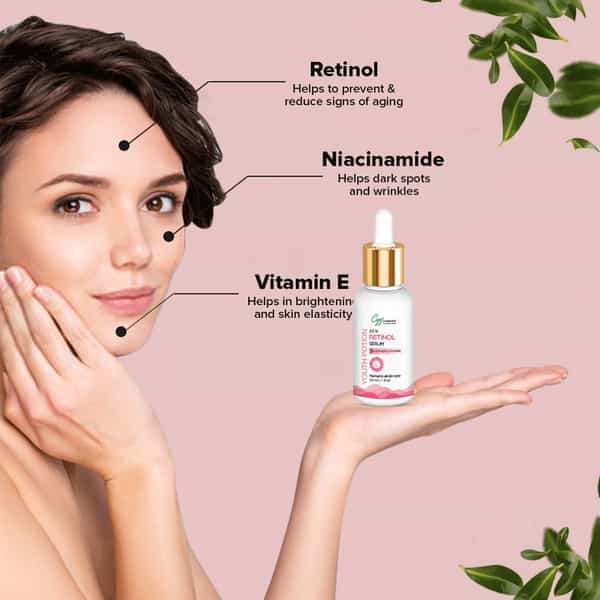 Cgg Cosmetics Retinol 2.5%- Hyaluronic Acid- Niacinamide & Aloe Vera Facial Serum - Wrinkle Serum