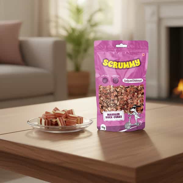 Scrummy Marbled Duck Cubes Dog Treats | 70 G