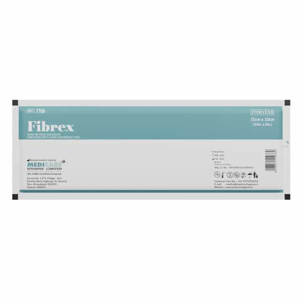 Medica Fibrex Adhesive Dressing With Non-Adherent Pad 10Cm X 35Cm - Soft & Breathable Wound Care