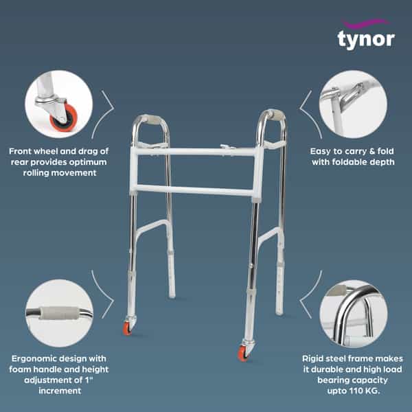 Tynor Walker Invalid's Hd Silver Universal Size 1 Unit