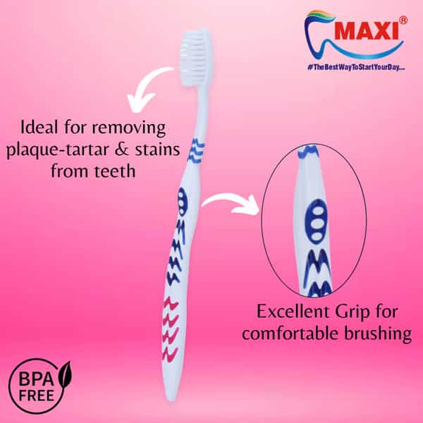 Maxi Mango Hard Toothbrush (Buy 1 Get 1 Free)