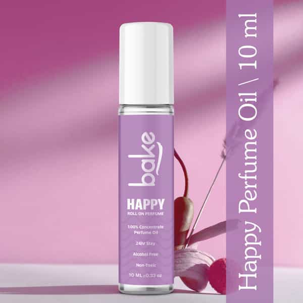 Bake Happy Oud Attar Perfume Oil Roll-On | Long Lasting 24H Alcohol-Free Unisex Fragrance | 10Ml