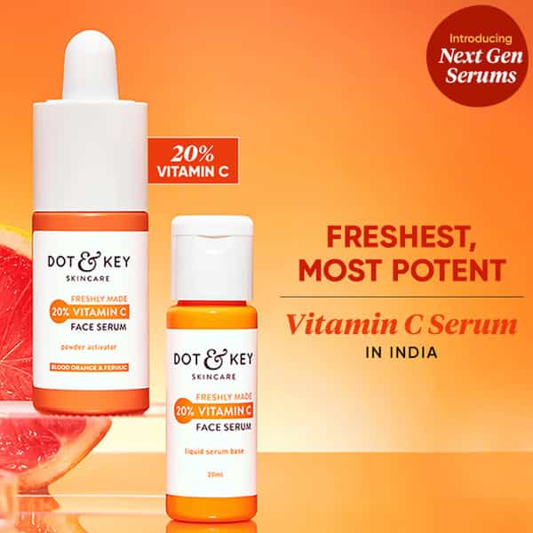 Dot & Key 20% Vitamin C Face Serum (Freshly Made) With Pure L-Ascorbic Acid 25Ml