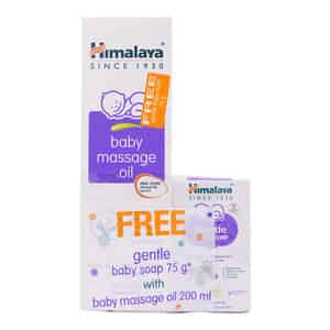 Himalaya Baby Massage Oil Bottle Of 200ml With 75gm Free Gentle Baby Soap