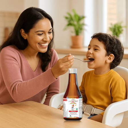 Healthbest Haematinic Iron Syrup For Kids Boosts Hemoglobin | Appetite & Immunity - 200Ml